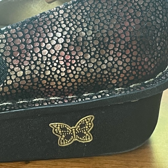 ALEGRIA Leather Mary Jane Rainbow Pink Design Shoes Clogs Size 39 9 - Picture 7 of 16